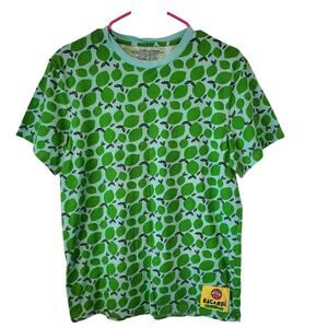 Bacardi Rum Lime Short Sleeve Tee Size Medium Unisex Green